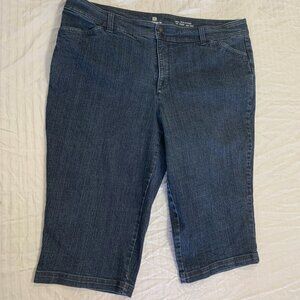 🦜   LIZ CLAIBORNE SLIM POWER CROP WOMENS JEANS CAPRIS PANTS SIZE 22W  🦜